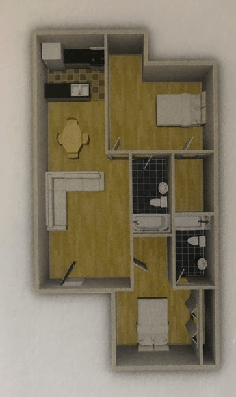 a floor plan of a small apartment